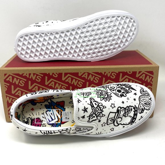 VANS Classic Slip-On (U-color) Tatoo Sneakers Women’s Size 6.5 VN0A4BV31IU - Picture 4 of 10